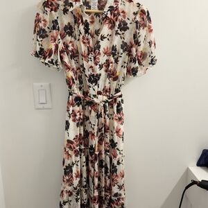 Floral Maxi Dress with Belt